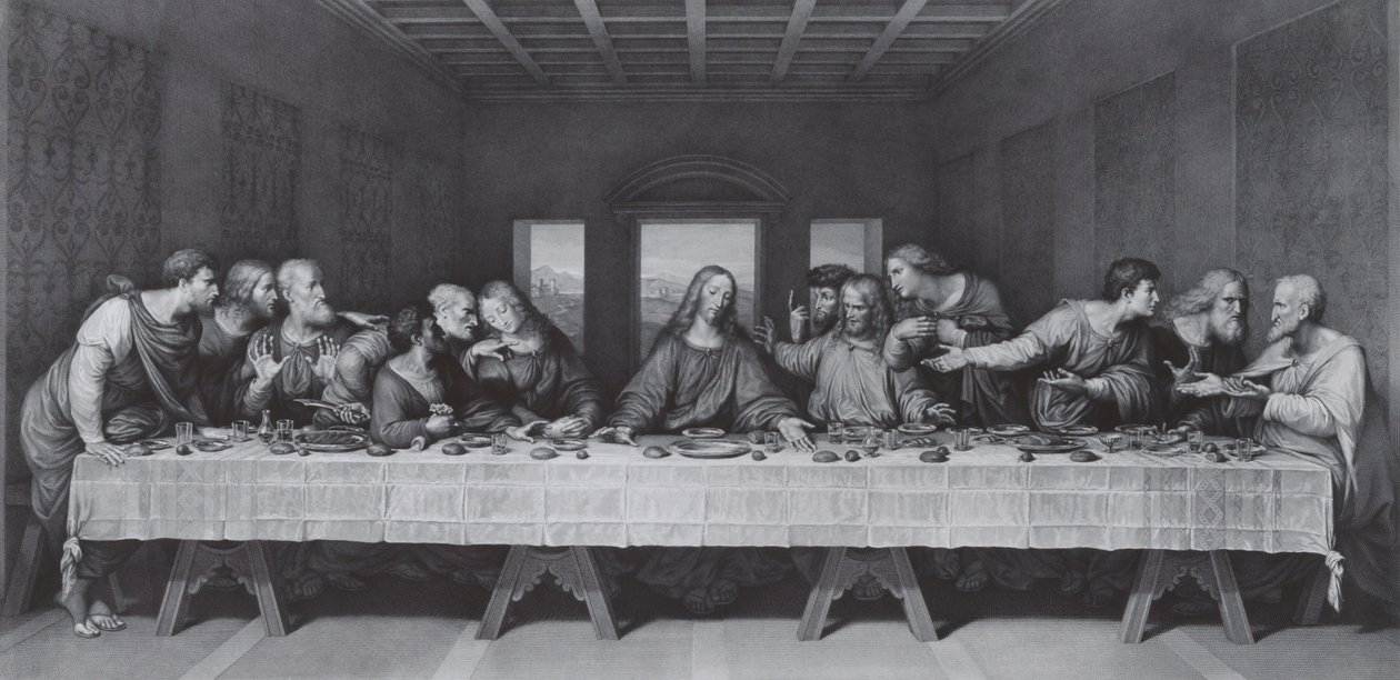 A Última Ceia, 1800 de Raphael Morghen