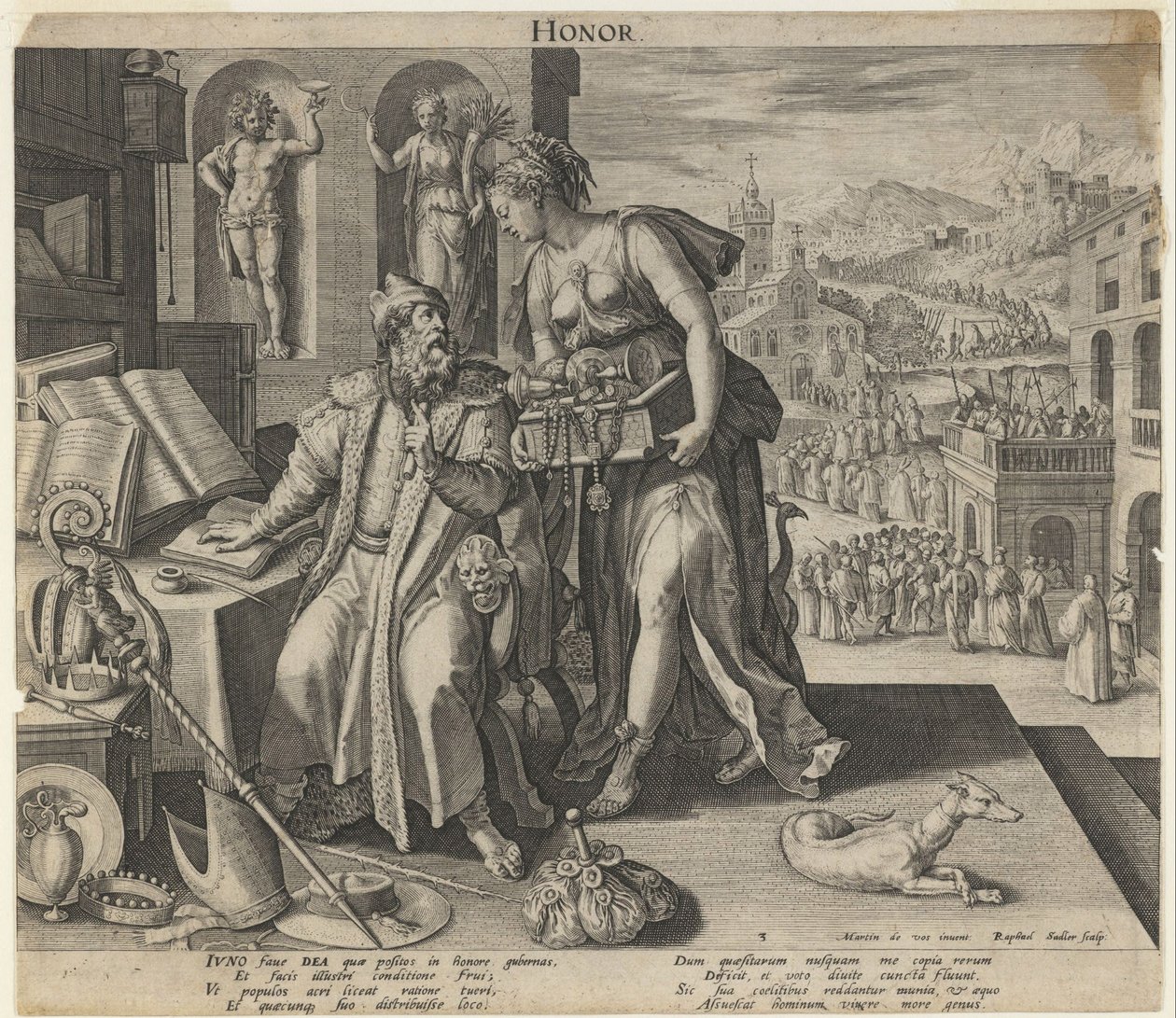 Honra, 1591 de Raphael Sadeler the Elder