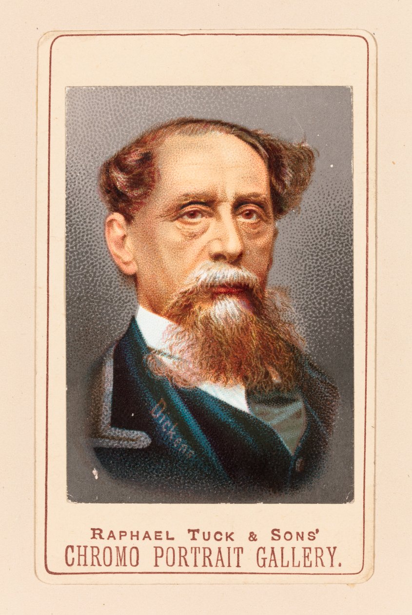 Impressão de Charles Dickens após fotografia de Robert Hindry Mason de Raphael Tuck and Sons