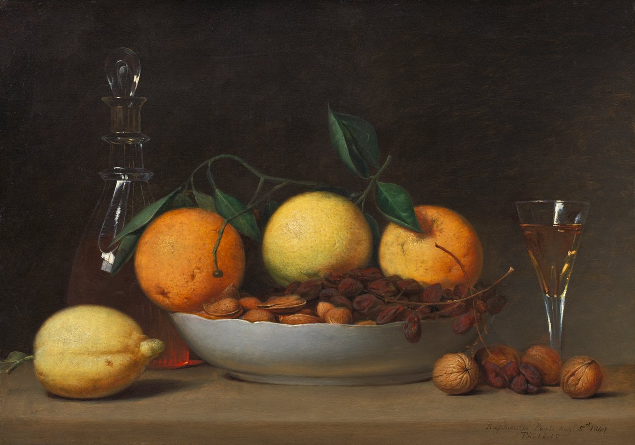 Uma sobremesa de 1814 de Raphaelle Peale