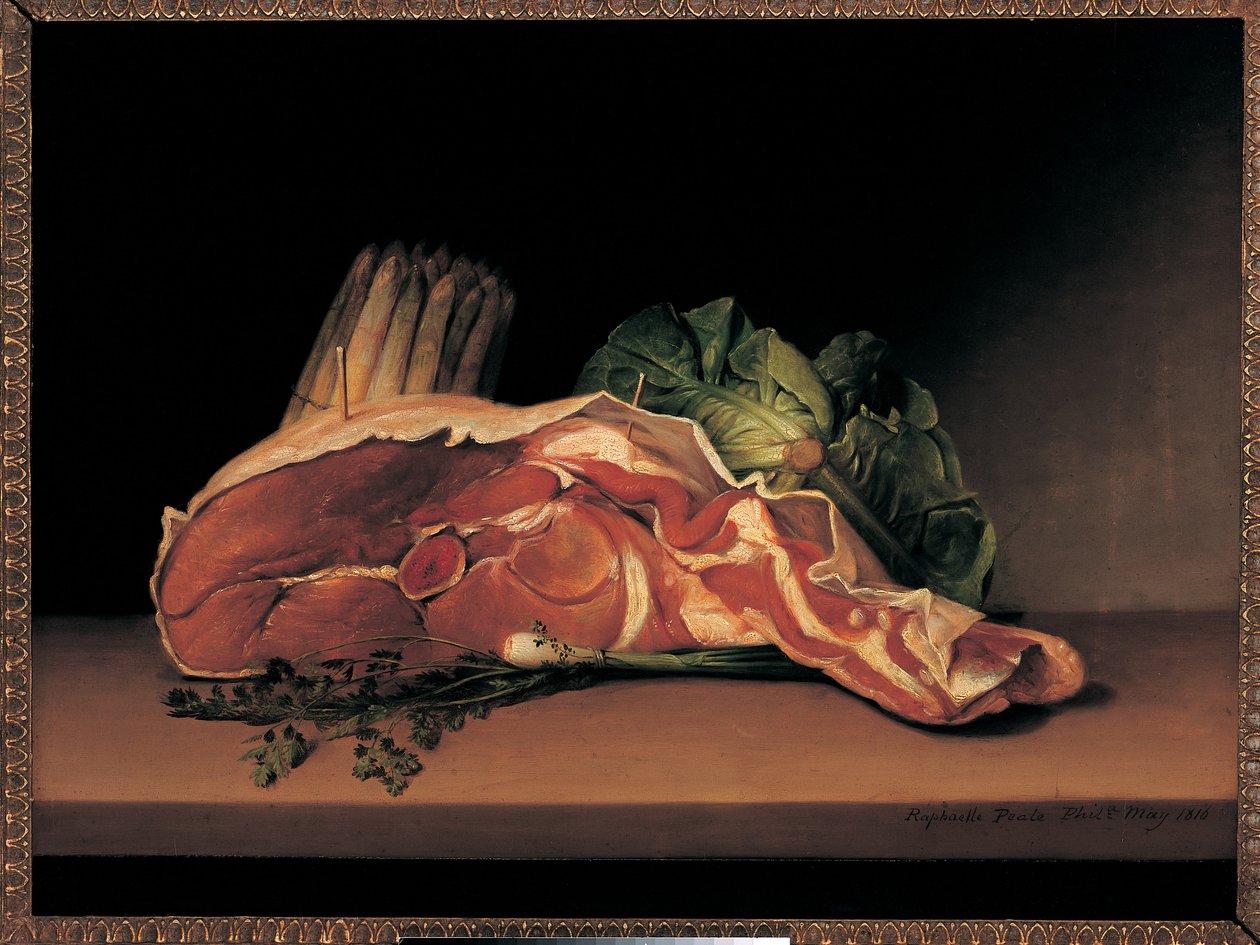 Costeleta e Legumes, 1816 de Raphaelle Peale