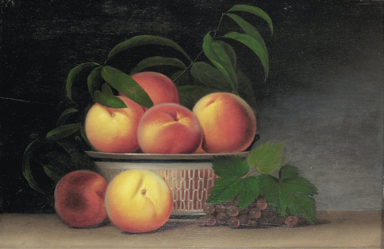 Ainda-vida com pêssegos, c.1816 de Raphaelle Peale