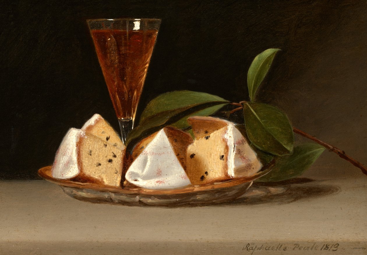 Natureza morta com bolo de passas de Raphaelle Peale