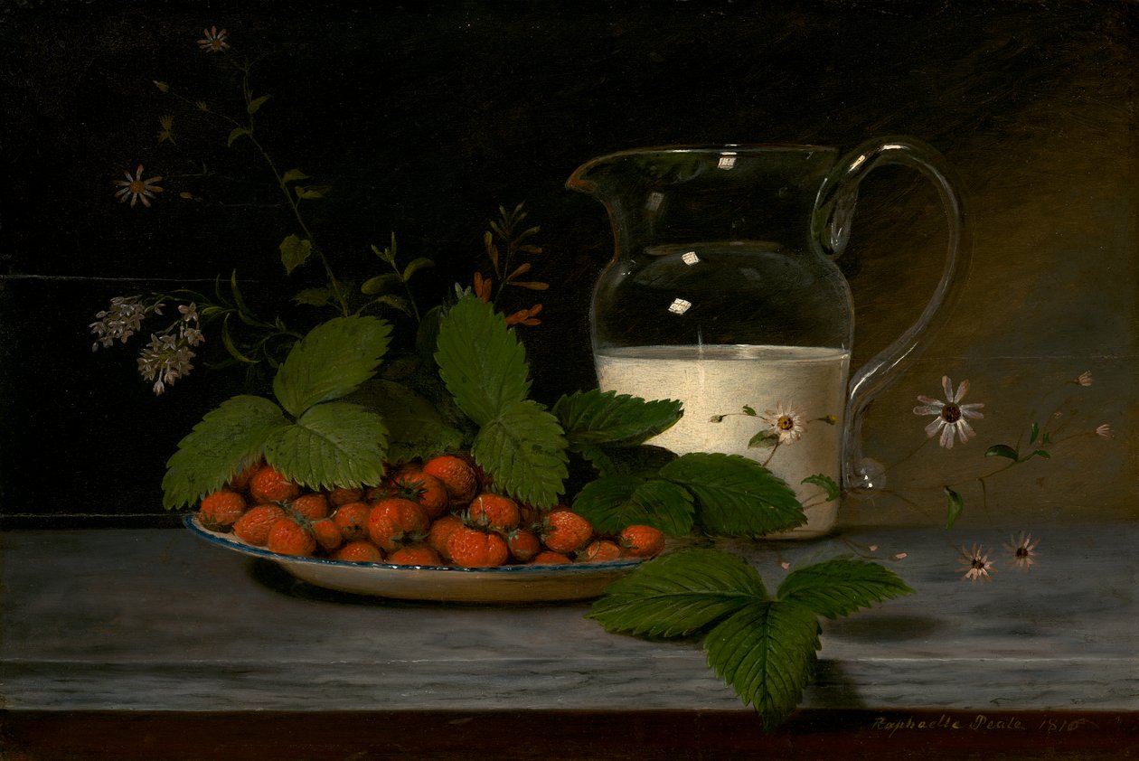 Morangos e creme, 1816 de Raphaelle Peale