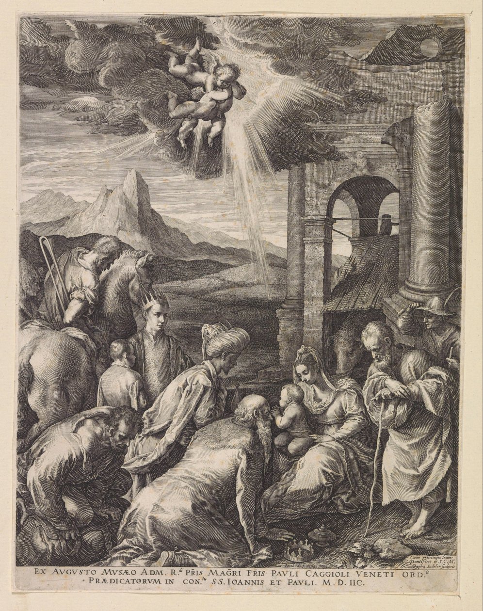 Adoração dos reis de Raphaël Sadeler (I)