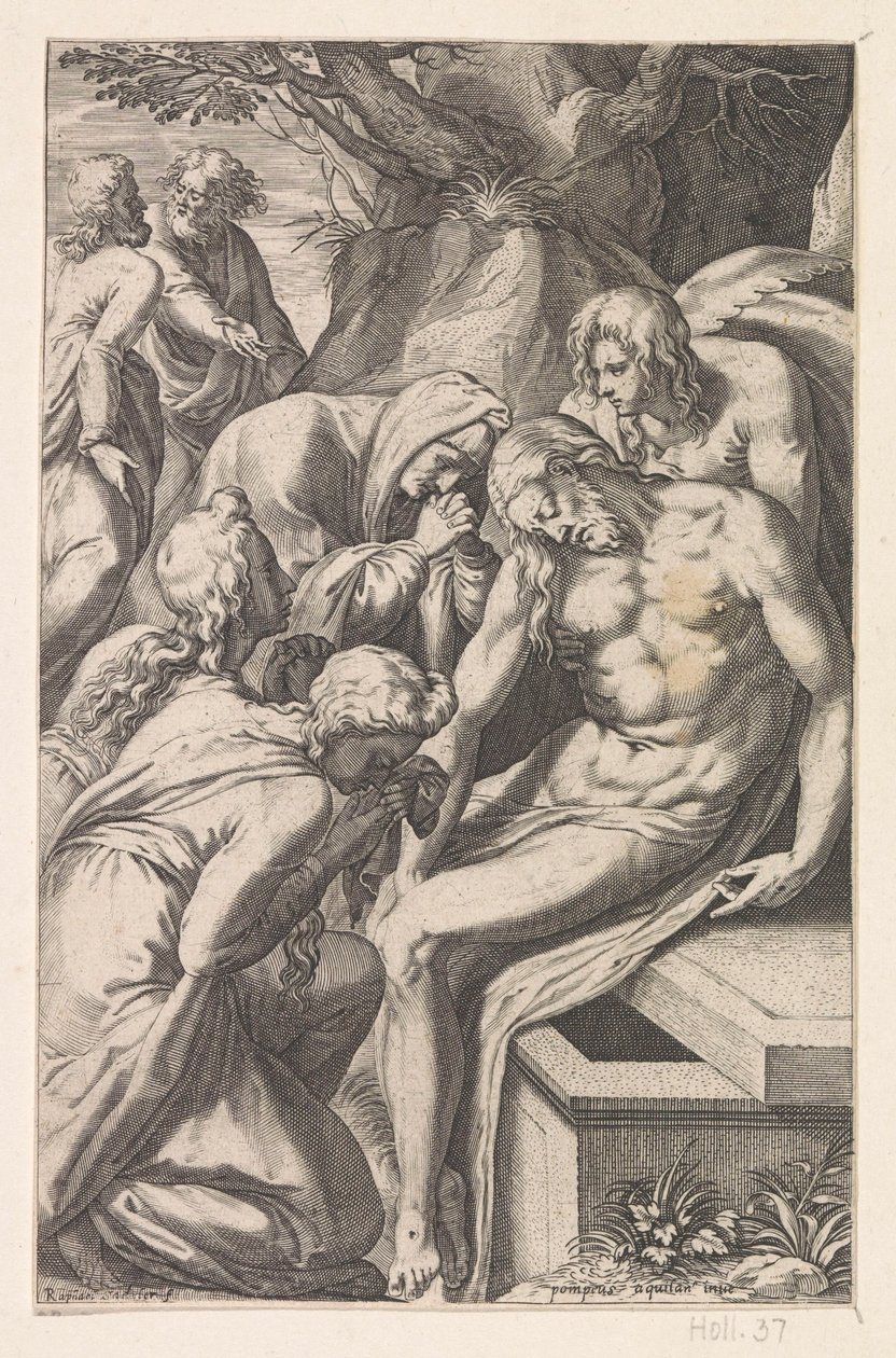 Lamentação e sepultamento de Cristo de Raphaël Sadeler (I)