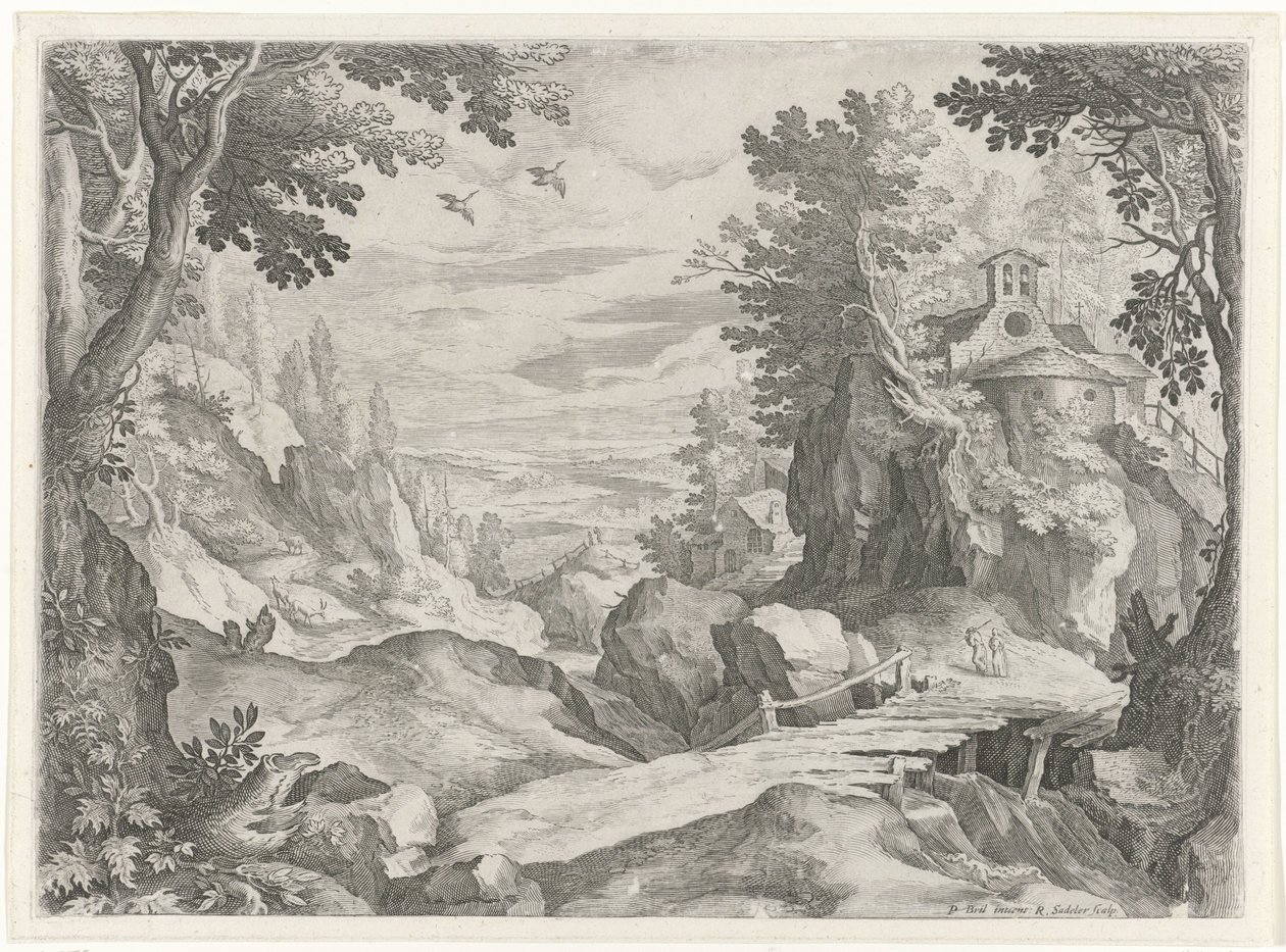 Paisagem com uma capela de Raphaël Sadeler (I)