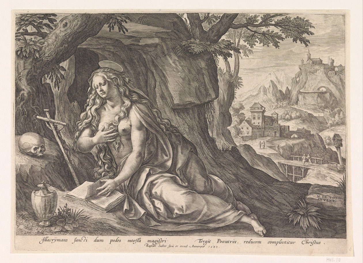 Maria Madalena no deserto de Raphaël Sadeler (I)