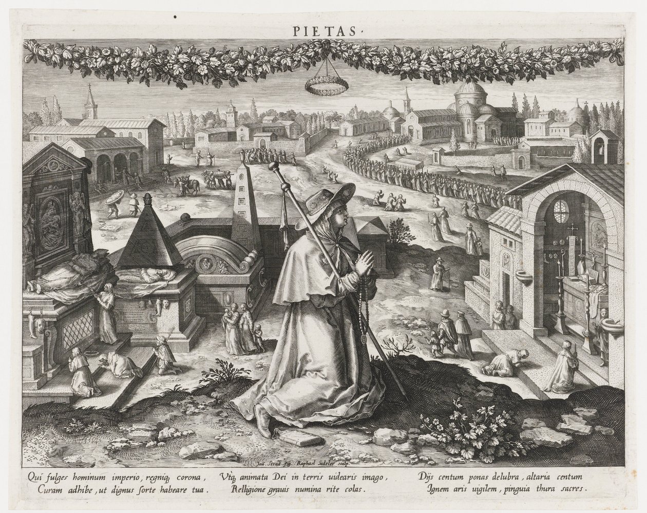 Pietas como a personificação da piedade
Pietas (título sobre o objecto)
Principais ocupações de um príncipe (título da série)
Esquema, seu speculum principum (título da série) de Raphaël Sadeler (I)