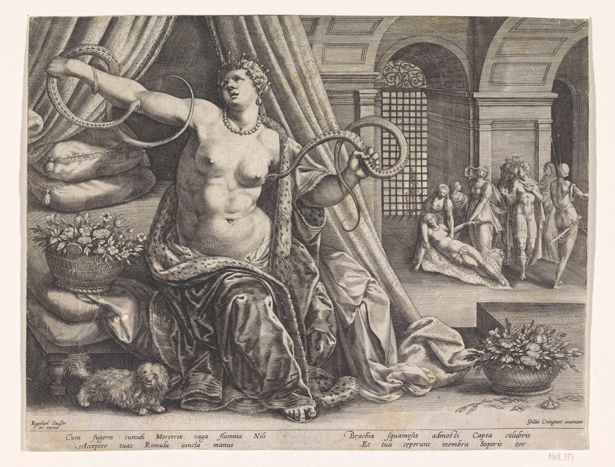 Suicídio de Cleópatra de Raphaël Sadeler (I)