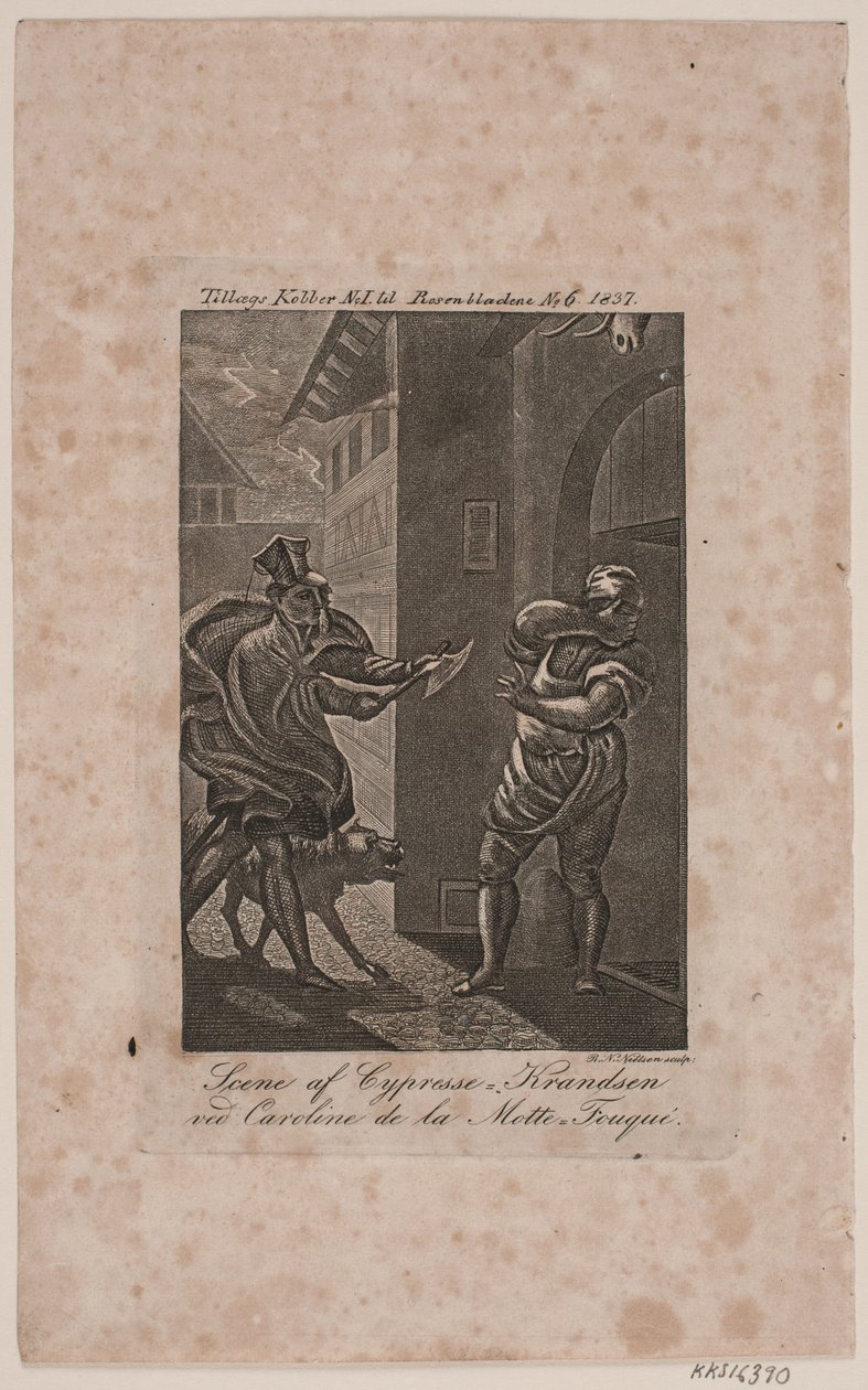 Cena de Cypresse-Knudsen. Cobre adicional para Rosenbladene No. 6, 1837 de Rasmus Nicolai Nielsen