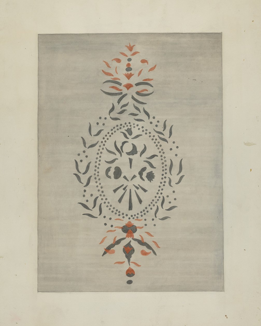 Detalhe da parede estampada, c. 1937. de Ray Holden