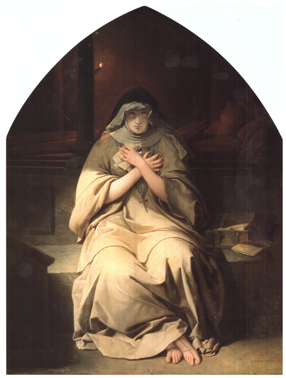 Eloísa na tumba de Abelardo de Raymond Auguste Quinsac Monvoisin