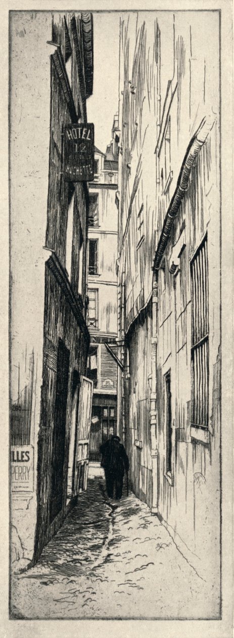 Rue du Chat Qui Peche, 1915 de Raymond Ray Jones