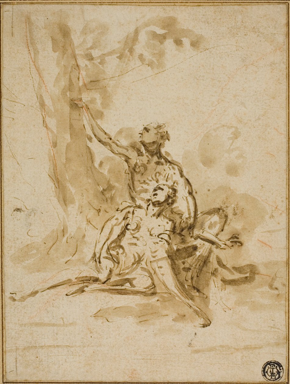 Casal ao lado de uma árvore de Raymond de Lafage