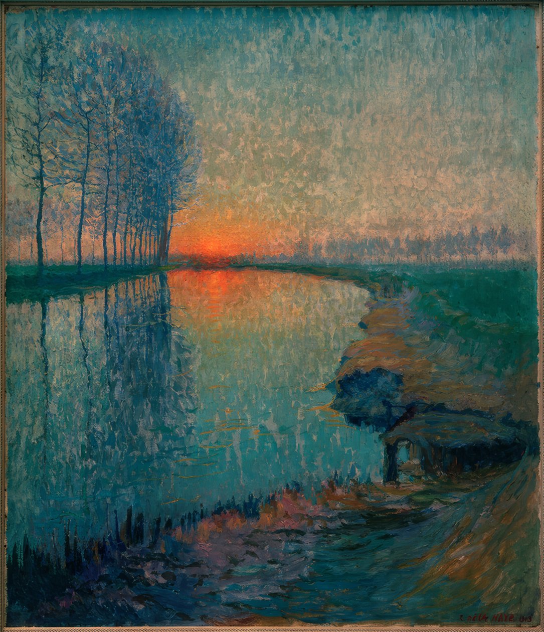 Pôr-do-sol no Nete de Raymond de la Haye