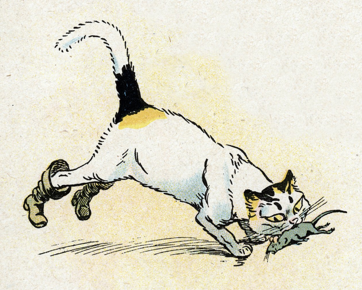 Ilustração de "Le Chat Botte" para os Contos de Fadas de Charles Perrault (ilustração), cerca de 1920 de Raymond de la Neziere