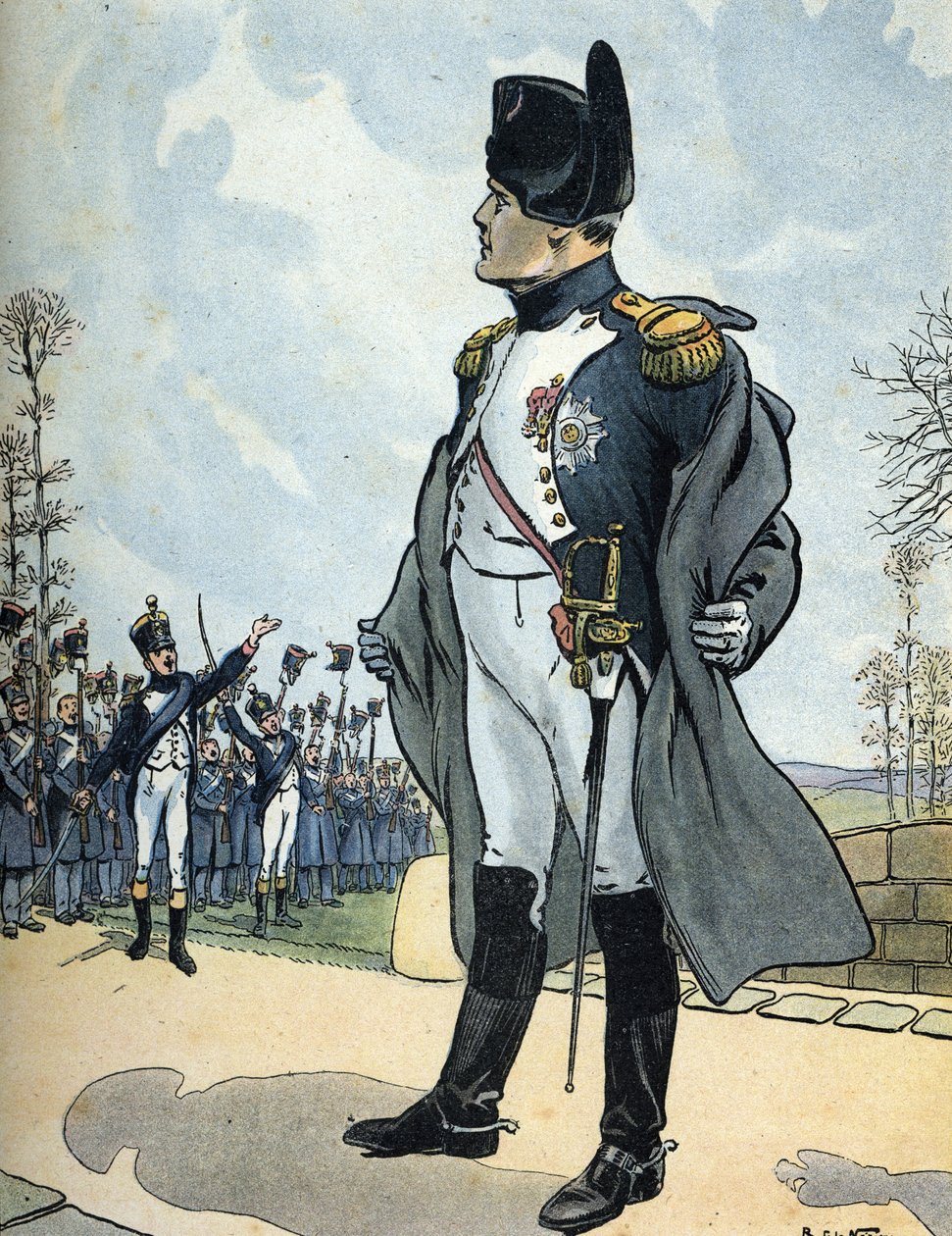 Retrato do imperador Napoleão I (1769-1821) de regresso do exílio em Elba de Raymond de la Neziere