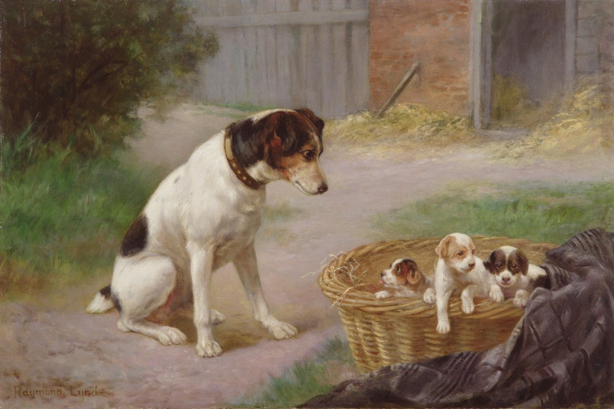 A Proud Mother, c.1910 (óleo sobre tela) de Raymonde Lynde
