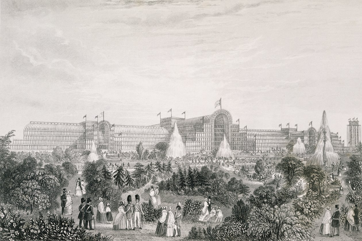 O Novo Palácio de Cristal em Sydenham, gravado por Lacey de Read