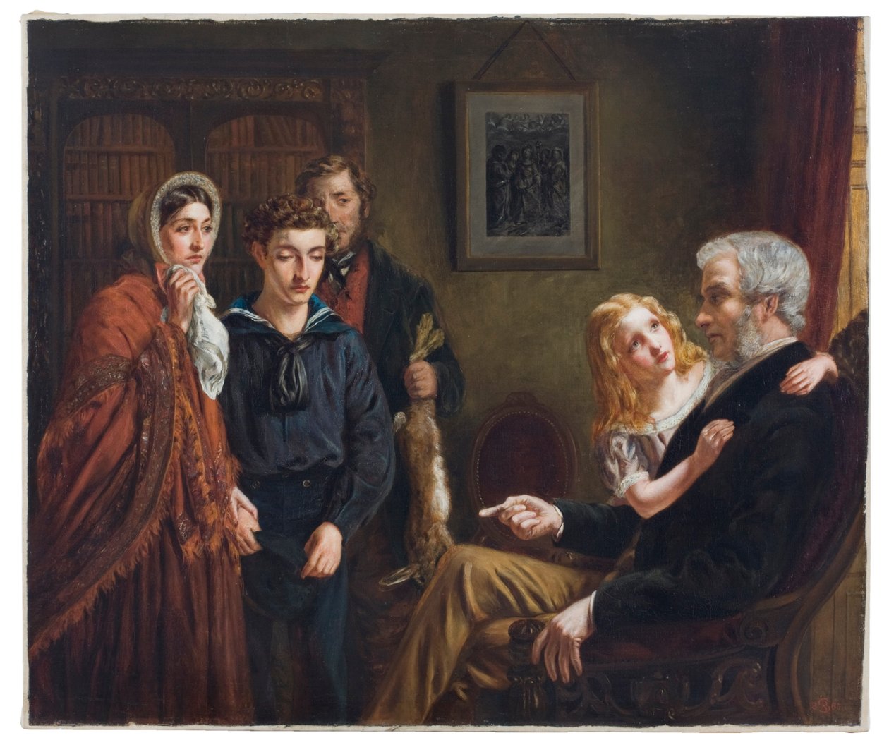 O Leão e o Rato: &39;Misericórdia Doce é a Verdadeira Vingança da Nobreza&39;, ou O Apelo, 1865 de Rebecca Solomon