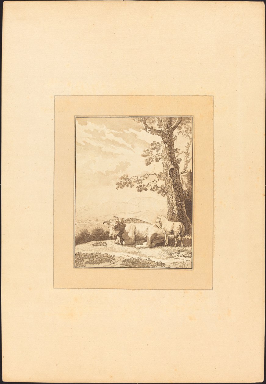 Vaca descansando de Regina Schönecker after Karel Dujardin