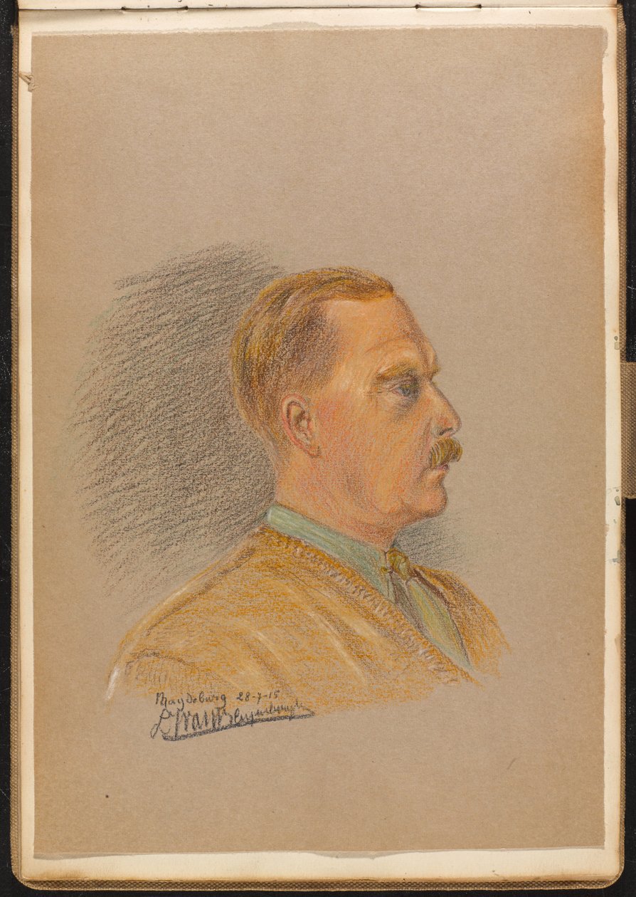 Retrato de um oficial britânico, Julho de 1915 (desenho) de Reginald Copleston Bond
