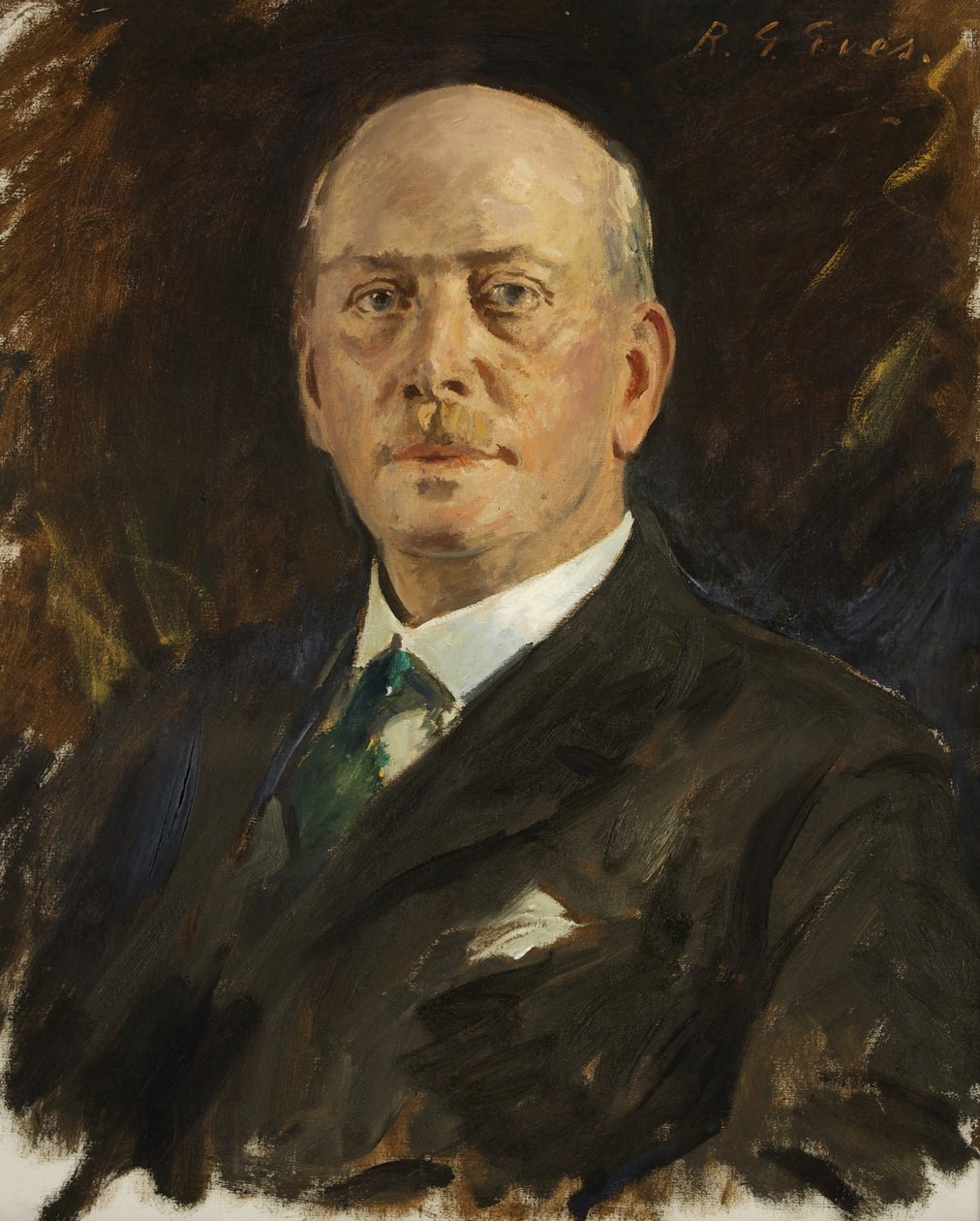 W.J. Warley, Esq., Assistente Senior do Receptor Oficial de Bristol (óleo sobre tela) de Reginald Grenville Eves