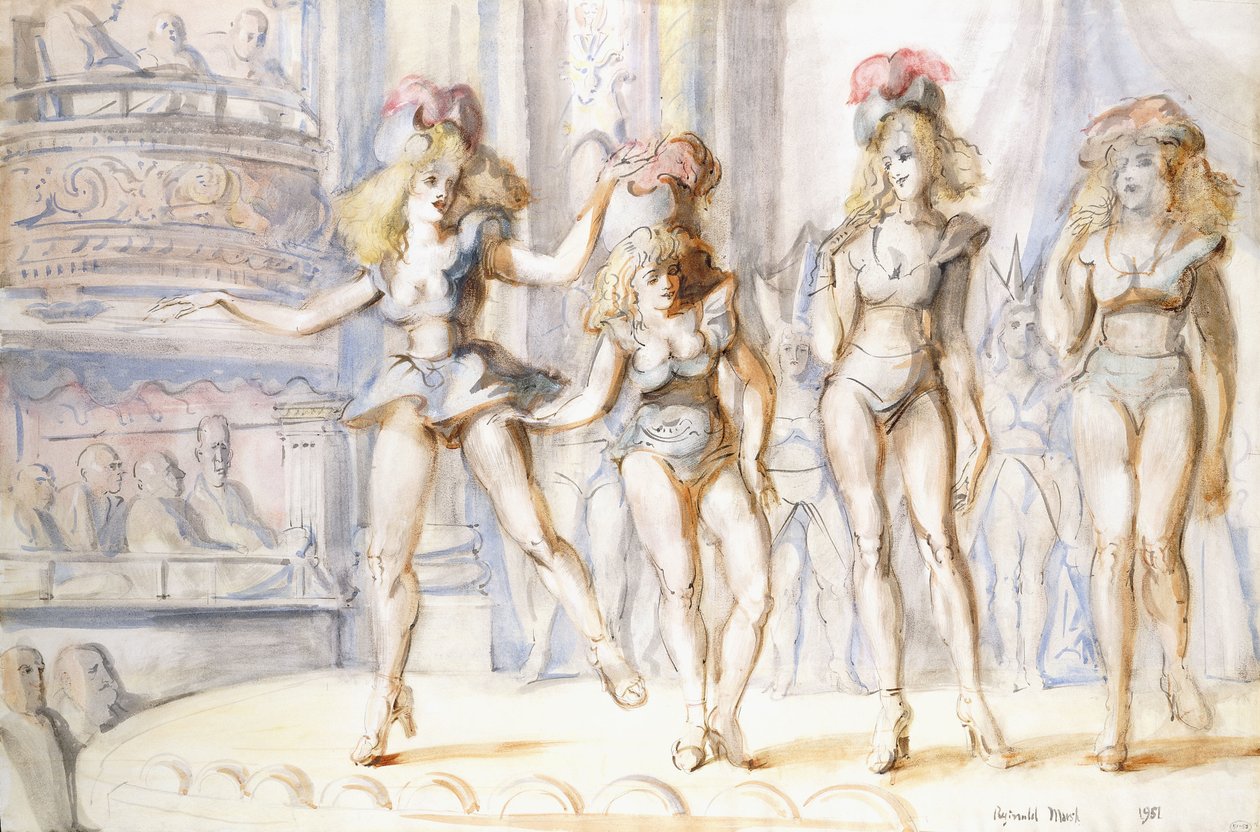 Burlesco com quatro figuras de Reginald Marsh