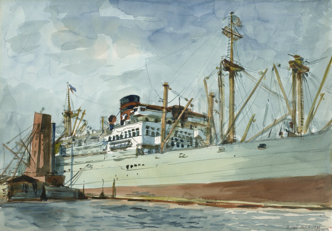 Cargueiro e rebocador a vapor de Reginald Marsh