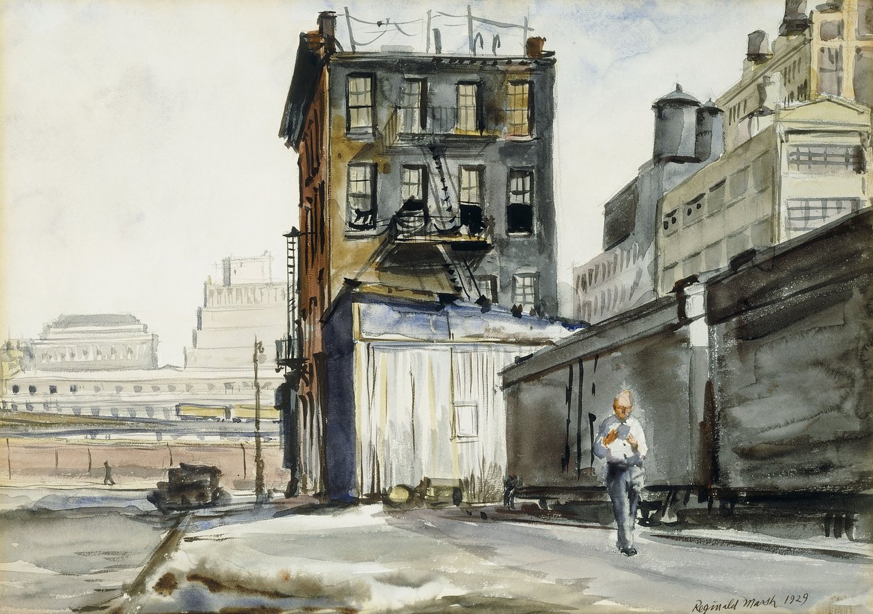 Estaleiros de comboios, Nova Iorque de Reginald Marsh