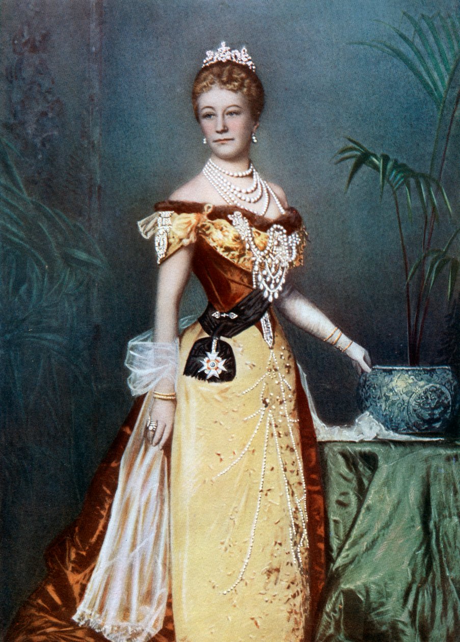Auguste Viktoria, imperatriz alemã, final do século XIX. de Reichard and Lindner