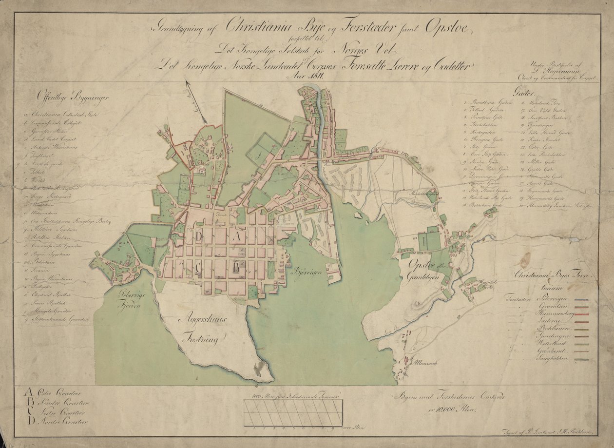 Desenho básico de Christiania Bye and Suburbs and Opsloe de Reichborn