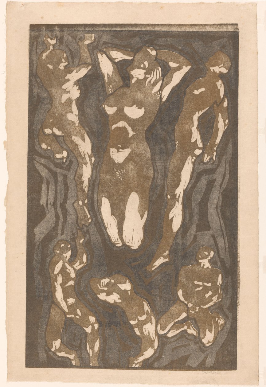 Composição com seis figuras humanas de Reijer Stolk (signed by artist)