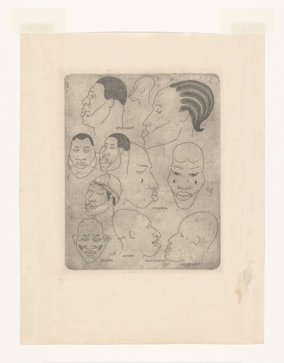 Cabeças da África Ocidental de Reijer Stolk (signed by artist)