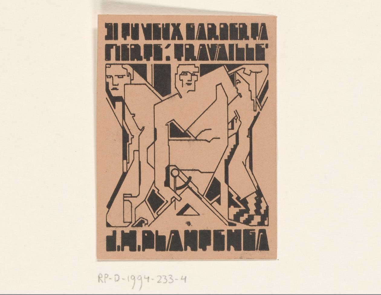 Ex libris por J.H. Plantenga de Reijer Stolk