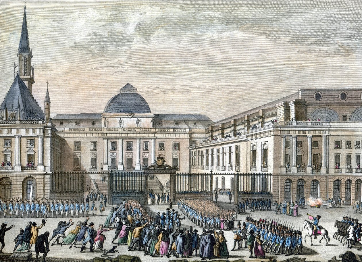 Bailly no Parlamento de Paris. 1794-1804 (gravura) de Reiner Vinkeles