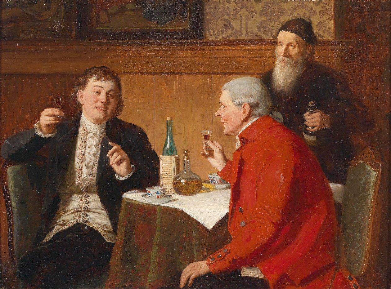Uma boa queda, restos da assinatura de Zimmermann no canto superior direito de Reinhard Sebastian Zimmermann