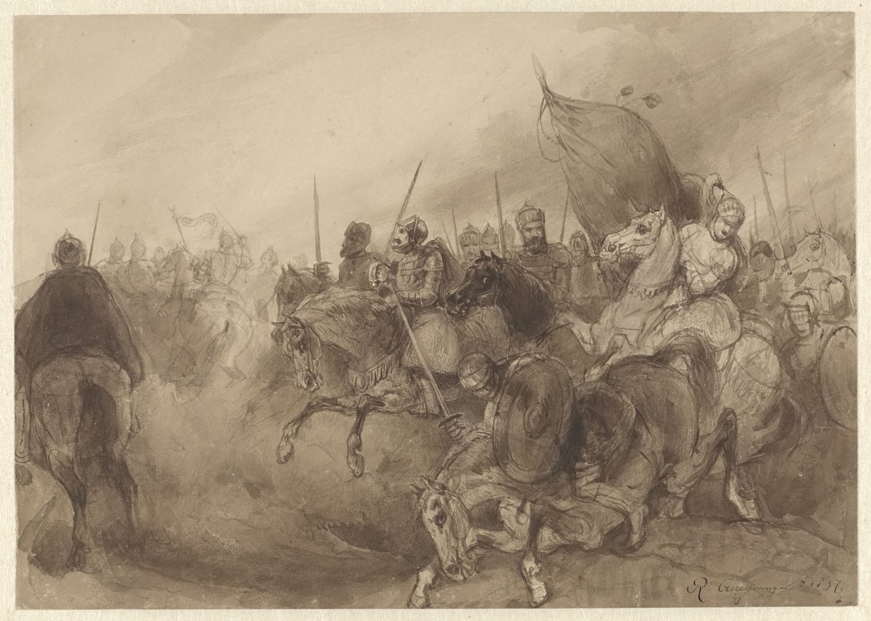 Luta equestre medieval de Reinier Craeyvanger