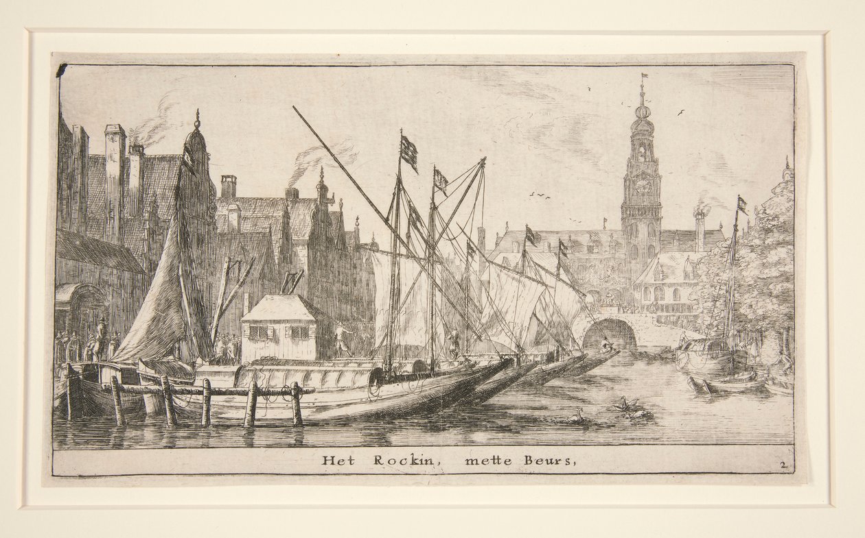 Het Rockin, mette Beurs (The Rokin, with the Bourse) de Reinier Nooms