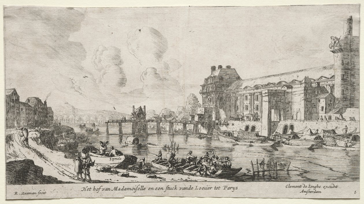 Vistas de Paris: Vista do Louvre e das Tulherias. de Reinier Nooms
