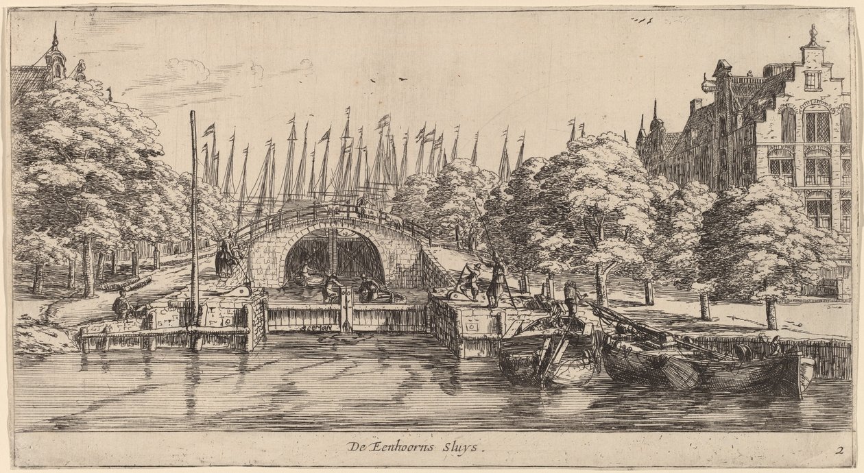 Eclusa de Unicórnios (The Unicorns Sluys) de Reinier Nooms, called Zeeman