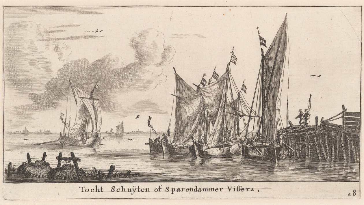 "Tocht Schuiten" ou barcos de pesca Spaarndam de Reinier Nooms, called Zeeman