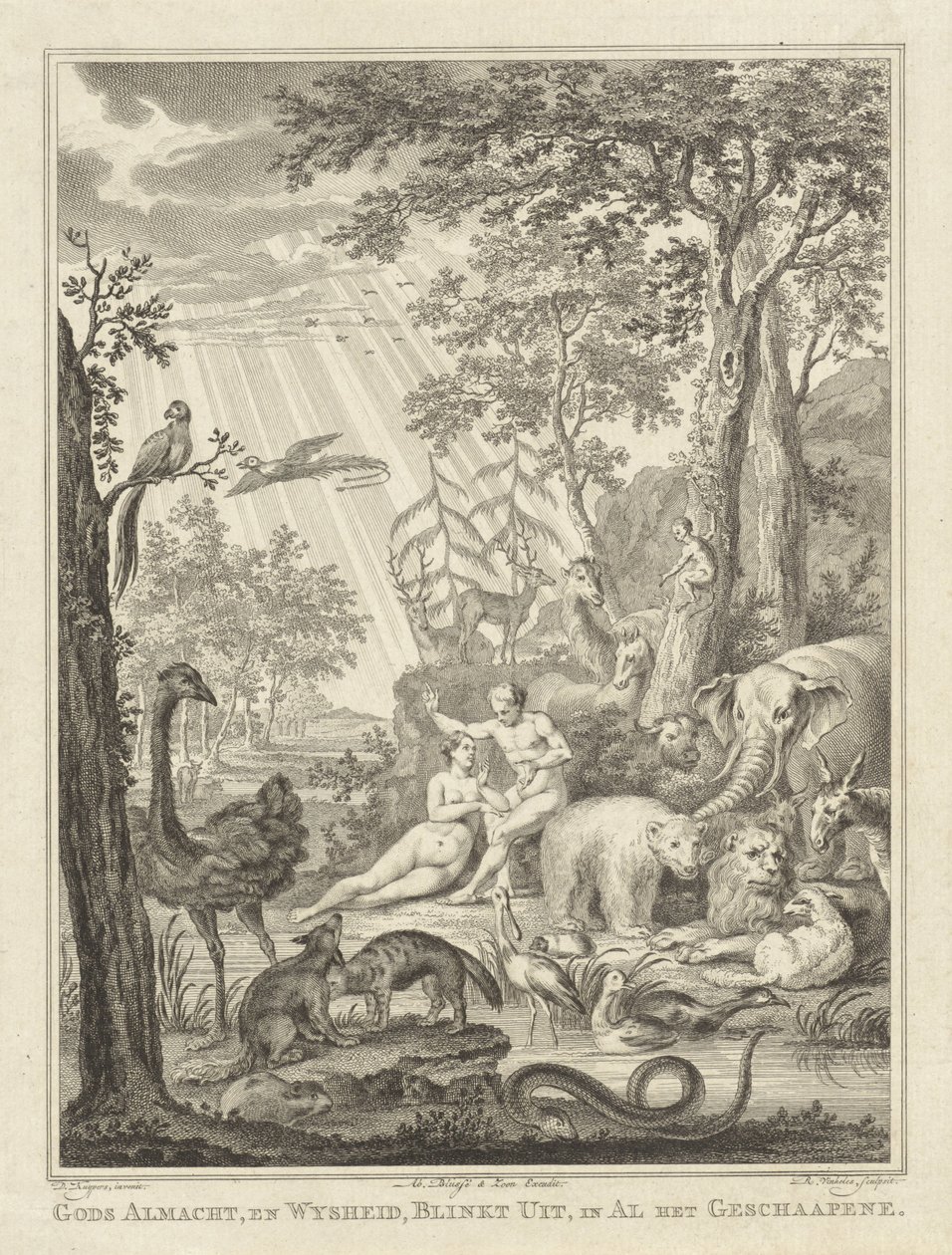 Adão e Eva no Paraíso de Reinier Vinkeles (I)