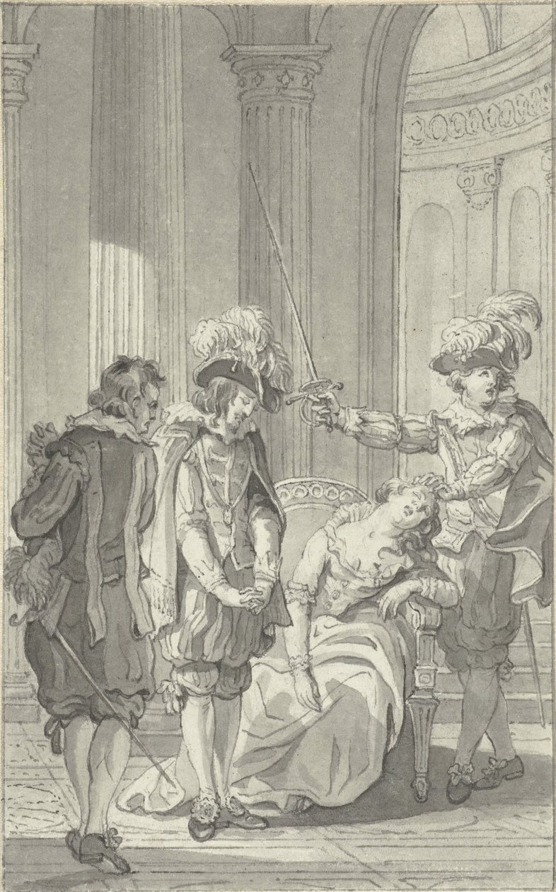 Ilustração para a peça Inês de Castro de Rhijnvis Feith de Reinier Vinkeles (I)