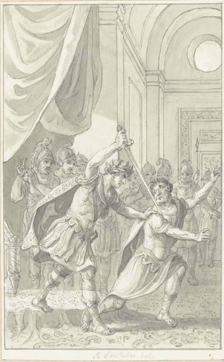 O Imperador Diocleciano mata o Aper de Reinier Vinkeles (I)