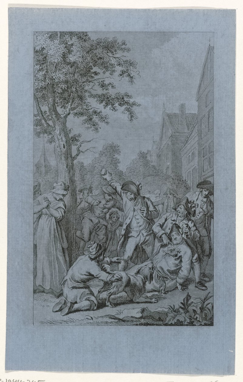 Abuso do cadáver do pastor P. van den Bosch em Zoetermeer, 1787 de Reinier Vinkeles (I)
