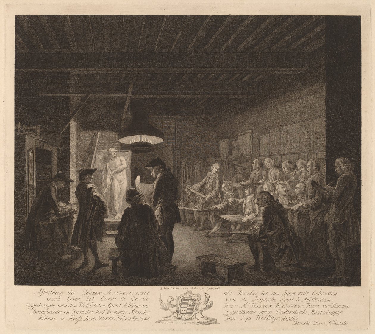 A Academia de Desenho em Amsterdã de Reinier Vinkeles