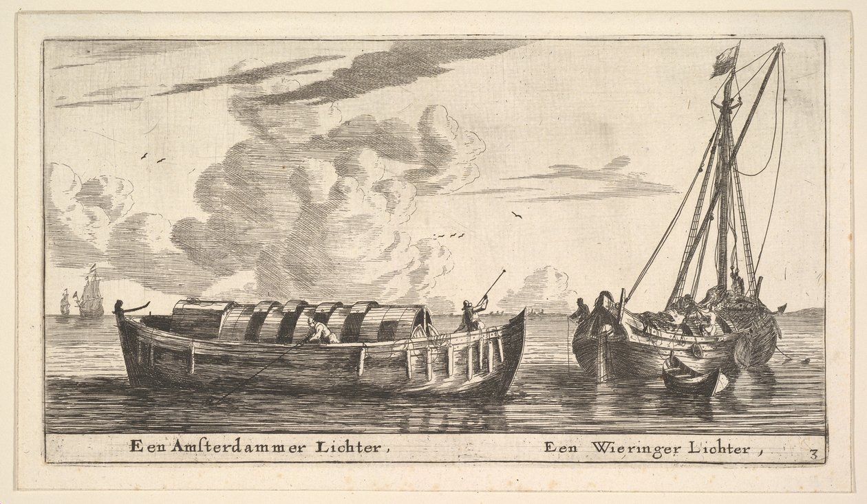 Um isqueiro de Amsterdã e um Wieringer, do século XVII. de Reinier Zeeman