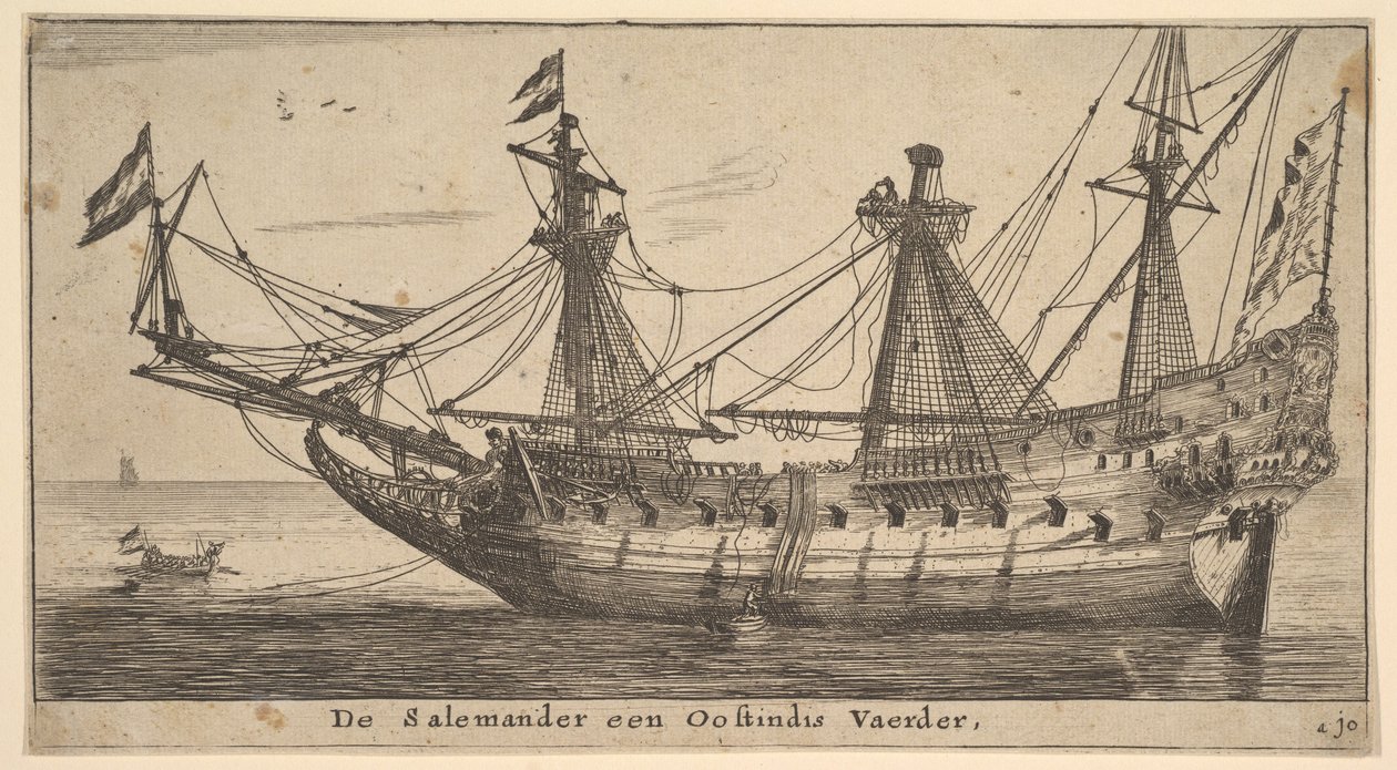 De Salemander um Indischeis Vaerder, meados do século XVII. de Reinier Zeeman